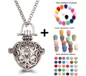 Mexico Style Tree Of Life Angel Necklace 16MM Music Ball Vintage Pregnancy Necklace Aroma Essential Oil Diffuser Locket Pendant