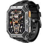 Reloj inteligente con Bluetooth, llamadas, asistente de voz, barómetro, podómetro y brújula para deportes al aire libre.