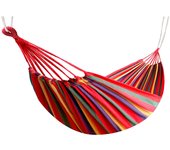 Hamaca Colgante de Algodón para camping y Jardín, Hamaca Jardín exterior, Medidas 200x100 cm, Hasta 200 kg de capacidad de Carga, Con Bolsa de Organizador