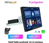 9inch 1 DIN Universal Multimedia Video Player, Car Radio, Android 12 with carplay WiFi, GPS, Bluetooth, Audio