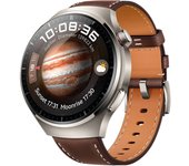 Huawei Watch 4 Pro Classic Titanio y Correa de Cuero Marrón (Dark Brown) Medes-L19L