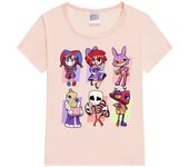 The amazing digital circus T-Shirts Children Short Sleeve Boys Girls Cartoon Pomni Tops Casual Clothes Spring Summer