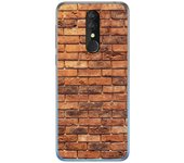 Tumundosmartphone Funda Gel Tpu para Alcatel 3 2019 diseño Ladrillo 04 Dibujos