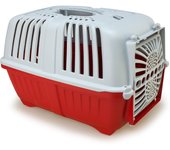 Transportín Pratiko - 48 x 31,5 x 33 cm - Rejilla de plástico y cierre de seguridad - Perros y gatos
