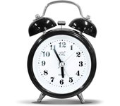 Reloj despertador de 3'' con doble campana y esfera retro para mesita de noche, despertador fuerte para personas que duermen profundamente, reloj despertador con batería para niños pequeños para dormitorio y escritorio