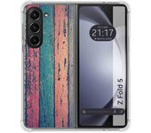 Funda Silicona para Samsung Galaxy Z Fold 5 5G diseño Madera 10 Dibujos