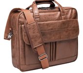 Bolso de hombro de cuero vintage para hombre, maletín para portátil de 17,3 pulgadas, bolso de hombro de negocios, gran oferta