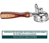 Filtro De Portafiltro De Café Sin Funda 51mm 54mm 58mm Con Mango De Madera Colorido Accesorios Para Barista Compatible Con Delonghi Ec680 Ec685 Breville 870 878 880 E61