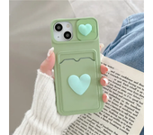 Simple Love Silicone Wallet Card Case For iPhone 15 14 13 12 11 Pro Max 7 8 Plus Case