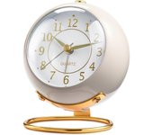Despertadores analógicos, Retro retroiluminación Lindo Diseño simple Reloj de escretorio Pequeño con Luz Nocturna, Silencioso, Alimentación por badería