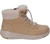 SKECHERS | Botines Skechers On-the-GO Stellar Alpine Adventure para Mujer – Botines en Color Camel con Borreguito – Botín con Cordones y Cremallera – con Cuña Media – Para Invierno – Modelo 144756-CSNT