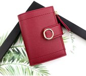 Cartera De Mujer Retro Sencilla Con Ganchos Pequeña Monedero Con Bolsillo Para Tarjetas Bolsa De Mano Para Niñas