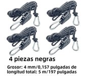 2/4/6pcs Reflective  Wind Rope Camping Tent Rope Tie Down Fastener Fixed Buckle Pulley Tensioner Ratchet Hangers Awning Outdoor