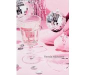 Pink Disco Ball Dancefloor Disco Party Fashion Poster Prints Retro Wall Art Picture Canvas Painting for Club Bar Room Home Decor