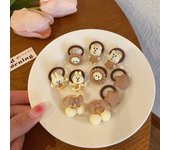 10PCS New Girls Cartoon Aniamls Flowers Small Elastic Hair Bands Children Lovely Hair Tie Rubber Bands Cute Kid Hair Accessories