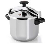 SUINGA Olla clásica a presión 8 litros Ø 24cm, Para todo tipo de fuegos, asas laterales, Acero inoxidable 18/10, Olla presión