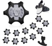 Juego de clavos de golf, 12 piezas de reposición para zapatos de golf con accesorios con estabilidad de trazado y comodidad