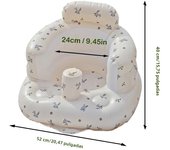 Infant Shining Baby Inflatable Sofa Children Puff Portable Bath Chairs PVC Multifunctional Seat Practice Sitting Bath Stool