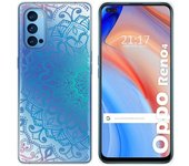 Tumundosmartphone Funda Gel Transparente para Oppo Reno 4 5G diseño Mandala Dibujos