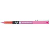 Pilot boligrafo de tinta liquida v5 hi-tecpoint rollerball - punta fina de aguja 0.5mm - trazo 0.3mm - color rosa (12 uds)