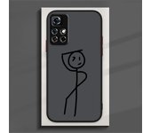 Art Matchstick Men Phone Case For Redmi Note 12 11 10 9 8 Pro Plus S T 5G Matte Frosted Translucent Cover