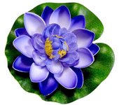 Flores De Lotto Artificiales flotantes de espuma, Adornos de Loto realistas para estanques y Piscinas, decoración realista para el hogar, Jardín, Estanque y Acuario (Azul)