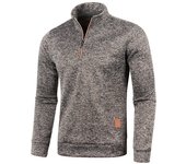 Men Sweatshirts Spring Thicker Pullover Half Zipper Pullover for Male Hoody Outdoor Sweatshir Autumn Solid Color Turtleneck Swea
