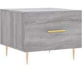 vidaXL Mesa de centro madera contrachapada 50x50x40 cm Blanco, Negro, Blanco brillante Mesita de Salón o Comedor o Auxiliar Mesa de Café Meuble Salón