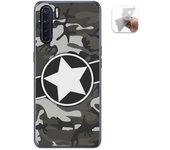 Tumundosmartphone Funda Gel Tpu para Oppo A91 diseño Camuflaje 02 Dibujos