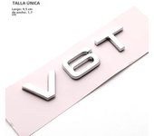 3D ABS Chrome Black V8T Logo V6T Emblem Letters For Car Stickers A4 A1 A5 Q3 Q5 Q7 S5 A6 V6T S8 V8T Badge Decal Accessories