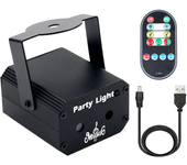 Mini R&G Laser 32 Patterns Projector Party Light DJ Dance Disco Bar Projection Magic Ball LED Party Xmas Stage Effect Light Show