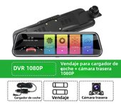 10 Inch 4K Car Mirror DVR For Universal Car Touch Screen Video Recorder Rearview 2160P Front Mirror Dash Cam & 1080P Rear Camera