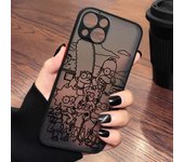Cartoon Cute The Simpsons Phone Case For Apple iPhone 14 13 12 11 XS Mini Pro Max 8 7 XR X Matte Frosted Translucent