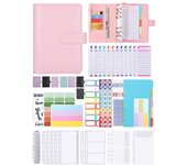 Macaron Classic Solid Color. Paired With A 37 Piece Set. A6 Financial Planning. Handmade Binder Cash Budget