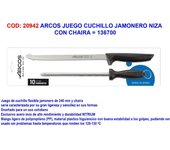 Arcos juego cuchillo jamonero niza + chaira   136700