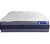 ACTISOM - Colchón de muelles ensacados y Memory Foam 105 x 200 - 1 plaza, 24 cm de grosor - Acogida de Memory Foam, Soporte Firme y Confort Equilibrado con 5 Zonas de Confort