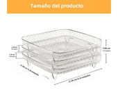 Rack De Air Fryer De 3 Capas Pila De Rejillas De Acero Inoxidable Anti Corrosión Para Hornos Y Cocinas En Casa Accesorios De Cocina