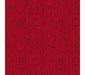 Papel Pintado Floral Fondo rojo