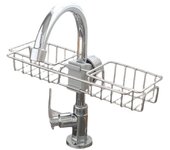 Estante de acero inoxidable para esponjas de cocina, escurridor de jabón y detergente para fregadero, escurridor para grifo de cocina