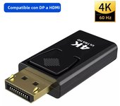 Adaptador Convertidor DisplayPort DP a HDMI 4K Compatible Para PC Y Portátil Adaptador De Vídeo Y Audio Para Televisor HDTV