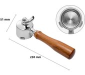 Double Spout 51mm Coffee Portafilter With 1 2 Cups Basket for Delonghi ECO680 ECO685 Coffee Machine