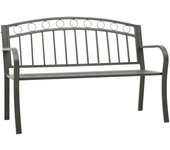 vidaXL Banco de jardín acero gris 120 cm