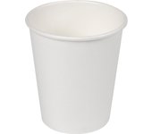 Algon - Set Vasos de Cartón 200cc, 100 unidades, Color Blanco - Ecológicos y Resistentes, Diseño Moderno