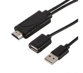Cable adaptador de video USB hembra a HDMI macho HDTV 1080P para teléfonos inteligentes y tabletas Android e iOS