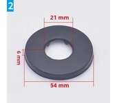 2PCS Black Stainless Steel Water Pipe Wall Covers Shower Chrome Finish Faucet Decorative Cover Kitchen Bathroom Accessories