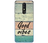 Tumundosmartphone Funda Gel Tpu para Alcatel 3 2019 diseño Madera 01 Dibujos