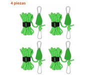 1-10Pcs 4M 4MM Camping Rope Pulley Tensioner Ratchet Hangers Camping Awning Tent Adjustable Wind Rope Pulley Hook Camping Tools