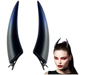 Horquillas para el pelo con forma de cuerno de diablo de estilo gótico oscuro, con borde de horquilla, para disfraz de Halloween, accesorios para el cabello con forma de cuerno de diablo de dibujos animados (rojo)