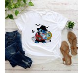 Disney Cartoon Happy Halloween Costume Jack Skellington Mickey Print Women's Magic Kingdom Fashion Disney Holiday T-Shirt