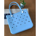 【COIULNI&KLUVM】Large Boggs Beach Bag Summer EVA Beach Basket WomenTote Bag Holes Waterproof Handbag Pouch Shopping Shoulder Bag